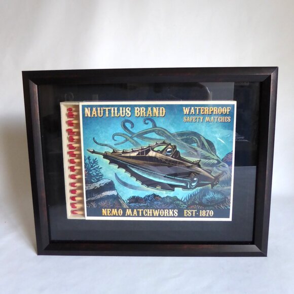DISNEY 20,000 LEAGUES UNDER THE SEA NAUTILUS 3D SHADOWBOX ARTWORK CHET PHILLIPS - Picture 1 of 14